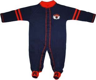 Official Auburn Tigers Aubie Sports Shoe Footed Romper