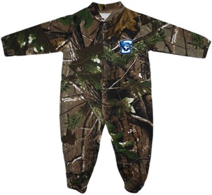 Creighton Bluejays Realtree Camo Footed Romper