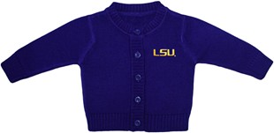 LSU Tigers Script Cardigan Sweater
