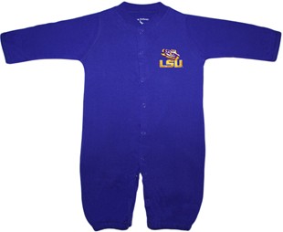 LSU Tigers "Convertible" (2 in 1), as gown & snaps into romper