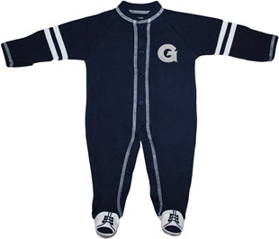 Official Georgetown Hoyas Sports Shoe Footed Romper