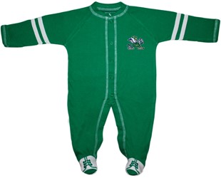 Official Notre Dame Fighting Irish Sports Shoe Footed Romper