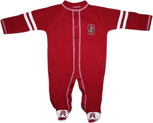 Official Stanford Cardinal Sports Shoe Footed Romper