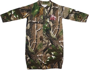 Mississippi State Bulldog Mark Realtree Camo Convertible (2 in 1), as gown & snaps into romper