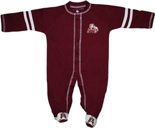 Official Mississippi State Bulldog Mark Sports Shoe Footed Romper