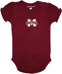 Mississippi State Bulldogs Puff Sleeve Bodysuit