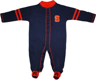 Official Syracuse Orange Sports Shoe Footed Romper