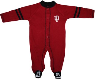 Official Indiana Hoosiers Sports Shoe Footed Romper