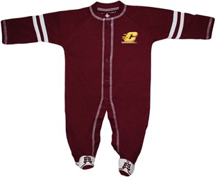 Official Central Michigan Chippewas Sports Shoe Footed Romper