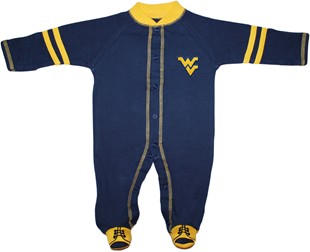 Official West Virginia Mountaineers Sports Shoe Footed Romper