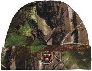 Harvard Crimson Veritas Shield with Wreath & Banner Newborn Realtree Camo Knit Cap