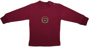 Harvard Crimson Veritas Shield with Wreath & Banner Long Sleeve T-Shirt