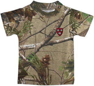 Harvard Crimson Veritas Shield Realtree Camo Short Sleeve T-Shirt