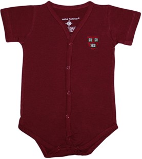 Harvard Crimson Veritas Shield Front Snap Newborn Bodysuit