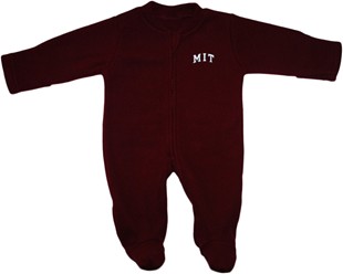 MIT Engineers Arched M.I.T. Fleece Footed Romper