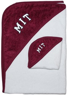 Official MIT Engineers Arched M.I.T. Hooded Towel/Washcloth Set