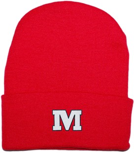 Monmouth College Graphic "M" Newborn Baby Knit Cap