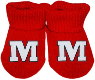 Monmouth College Graphic "M" Gift Box Baby Bootie