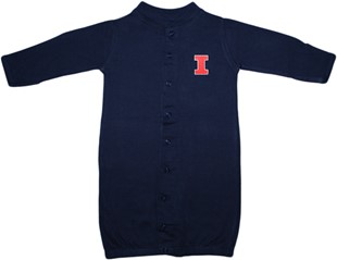 Illinois Fighting Illini "Convertible" (2 in 1), as gown & snaps into romper