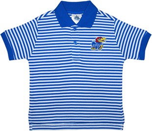 Kansas Jayhawks Toddler Striped Polo Shirt