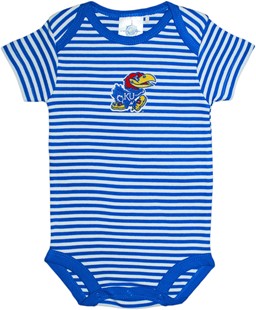 Kansas Jayhawks Newborn Infant Striped Bodysuit