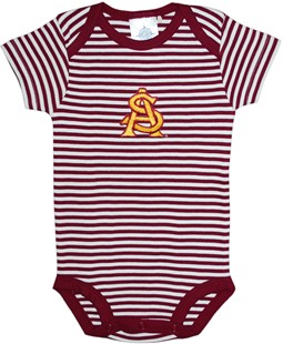 Arizona State Interlocking AS Newborn Infant Striped Bodysuit