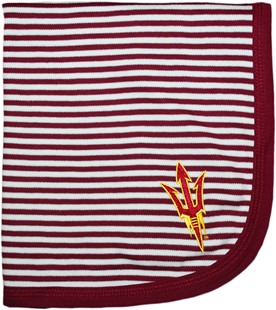 Arizona State Sun Devils Fork Striped Baby Blanket