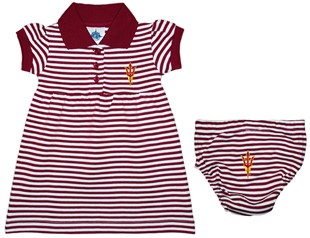 Arizona State Sun Devils Fork Striped Game Day Dress with Bloomer