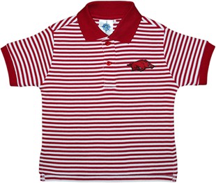 Arkansas Razorbacks Toddler Striped Polo Shirt