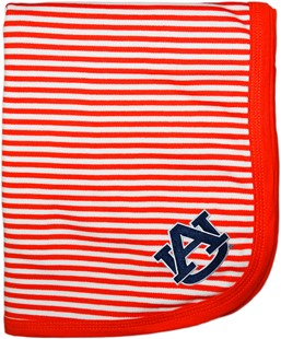 Auburn Tigers "AU" Striped Baby Blanket