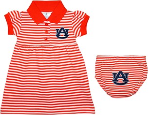 Auburn Tigers "AU" Striped Game Day Dress with Bloomer