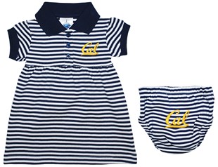 Cal Bears Striped Game Day Dress with Bloomer