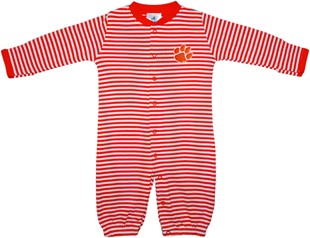 Clemson Tigers Striped Convertible Gown (Snaps into Romper)