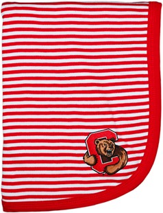 Cornell Big Red Striped Baby Blanket