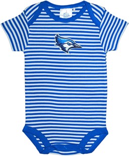 Creighton Bluejay Head Newborn Infant Striped Bodysuit