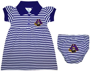 East Carolina Pirates Striped Game Day Dress with Bloomer
