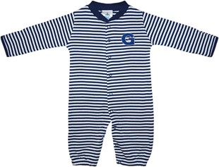 Georgetown Hoyas Striped Convertible Gown (Snaps into Romper)