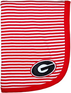 Georgia Bulldogs Striped Baby Blanket