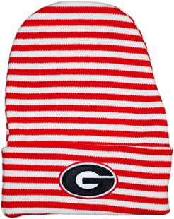 Georgia Bulldogs Newborn Baby Striped Knit Cap