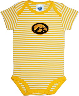 Iowa Hawkeyes Newborn Infant Striped Bodysuit