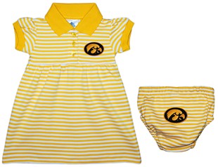 Iowa Hawkeyes Striped Game Day Dress with Bloomer
