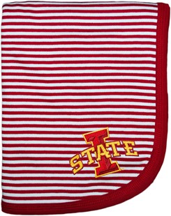 Iowa State Cyclones Striped Baby Blanket