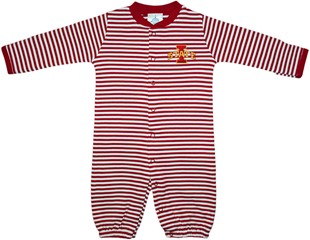 Iowa State Cyclones Striped Convertible Gown (Snaps into Romper)