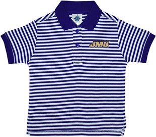 James Madison Dukes Toddler Striped Polo Shirt
