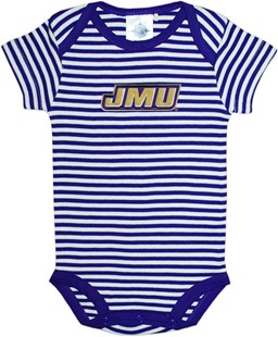 James Madison Dukes Newborn Infant Striped Bodysuit