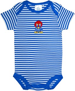 Kansas Jayhawks Baby Jay Newborn Infant Striped Bodysuit