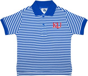 Kansas Jayhawks KU Toddler Striped Polo Shirt