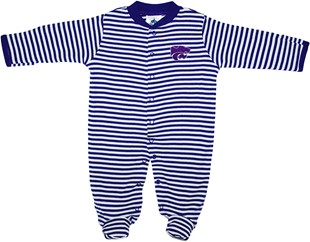 Kansas State Wildcats Striped Footed Romper