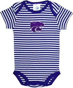 Kansas State Wildcats Newborn Infant Striped Bodysuit