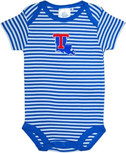 Louisiana Tech Bulldogs Newborn Infant Striped Bodysuit